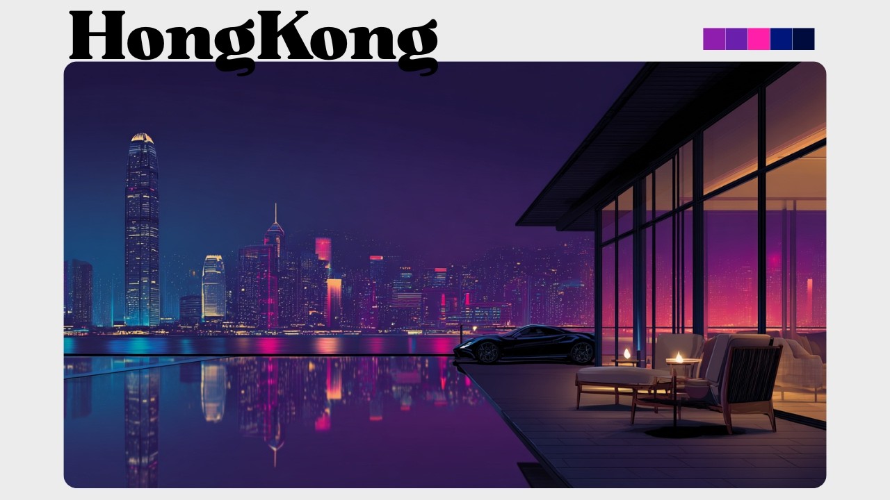 Jazz House Mix | (Hong Kong Neon Penthouse) Kareem Ali Inspired | Deep Work & Night Skyline Grooves