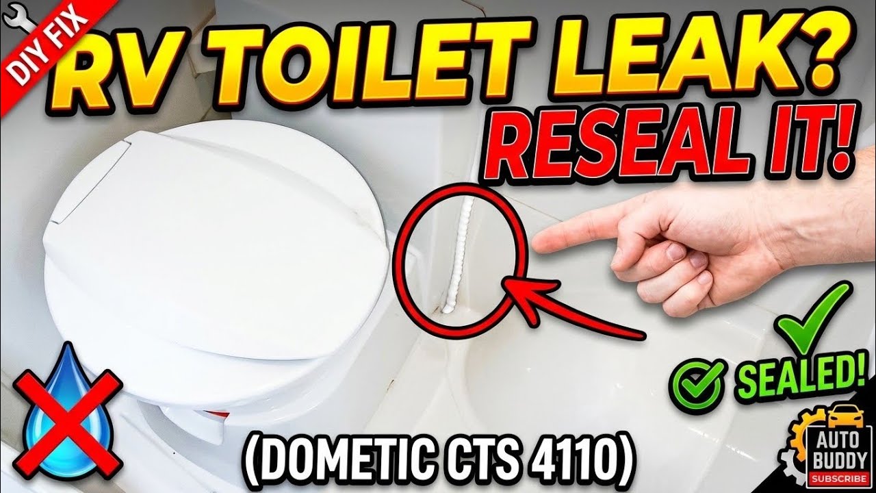 RV DOMETIC TOILET RE SEAL - CTS 4110 (Water Leaking shower area) #rvlife