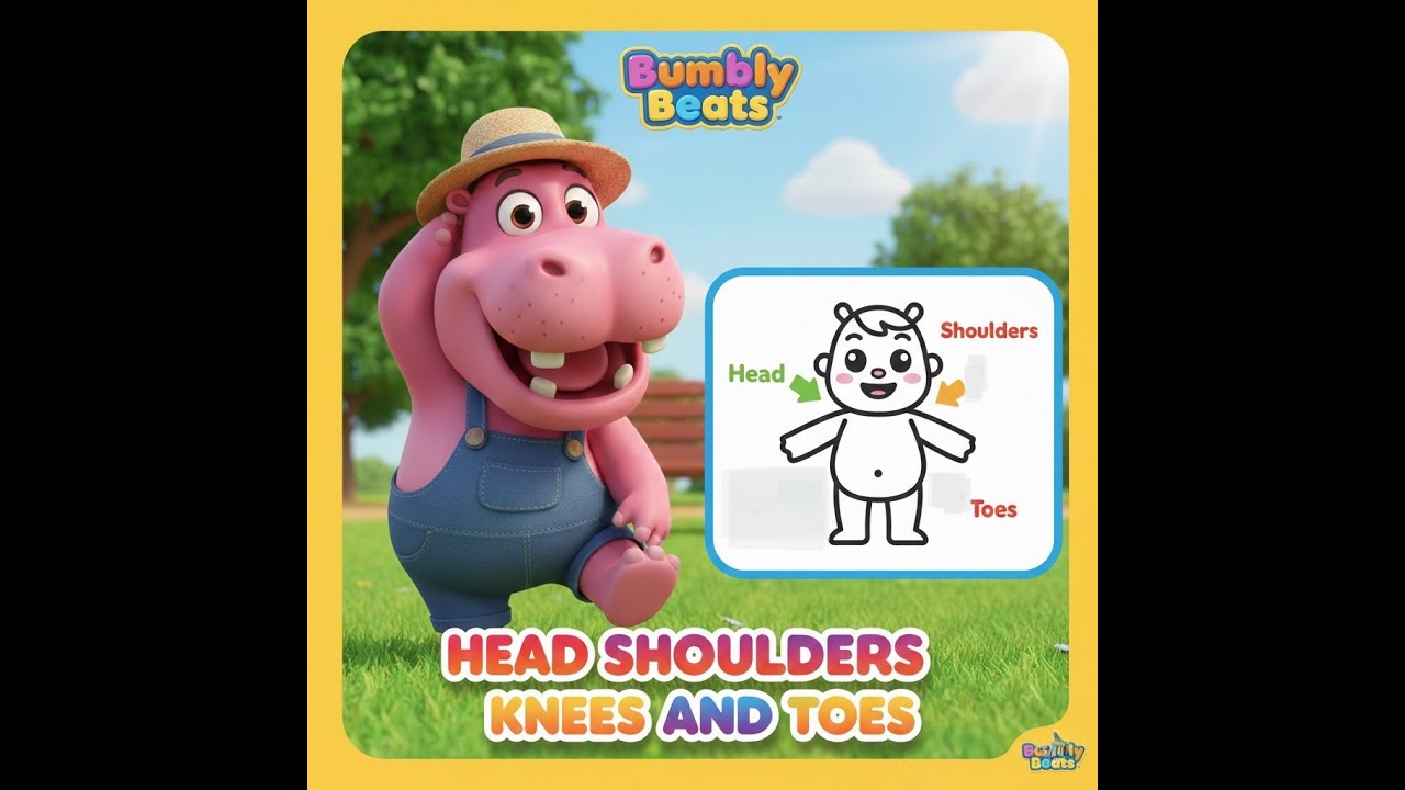 Head Shoulders Knees and Toes 🎵 Bumbly Beats (Interactive Exercise for Kids)