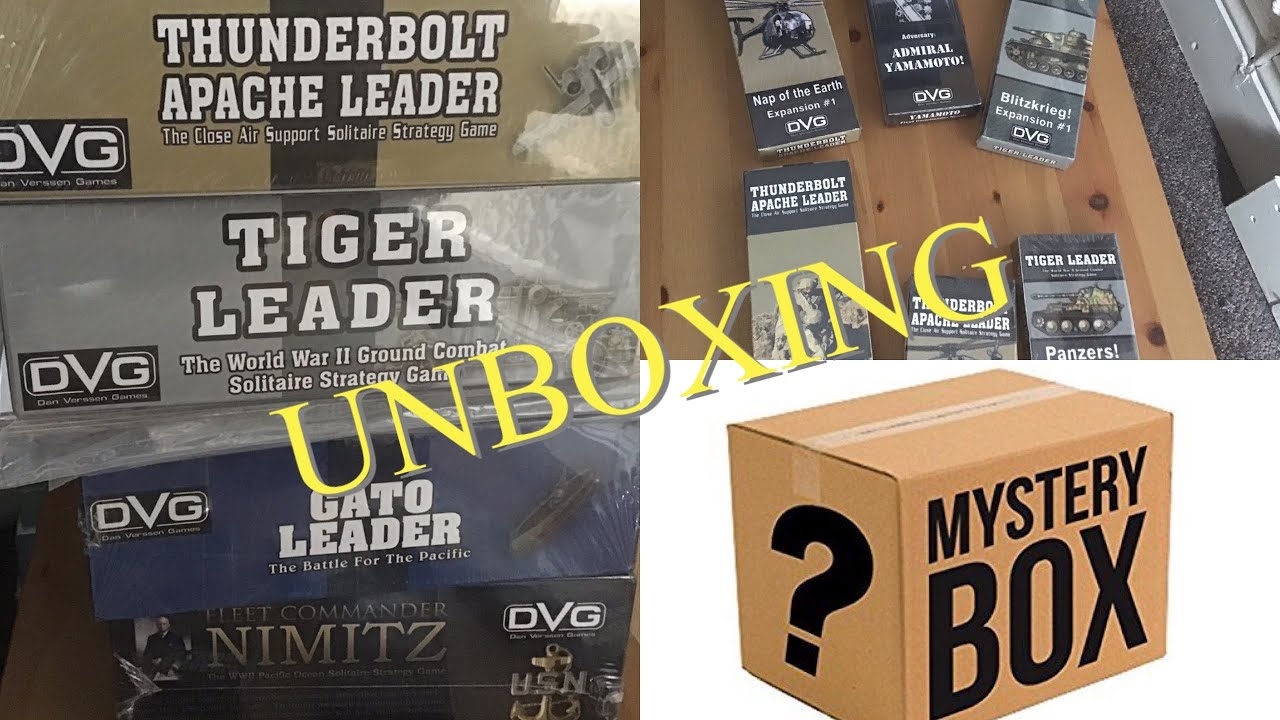 NEW DVG LEADER BOARD GAMES SERIES UNBOXING 2020.  Nemitz, Tiger Leader, Apache Leader, expansions.