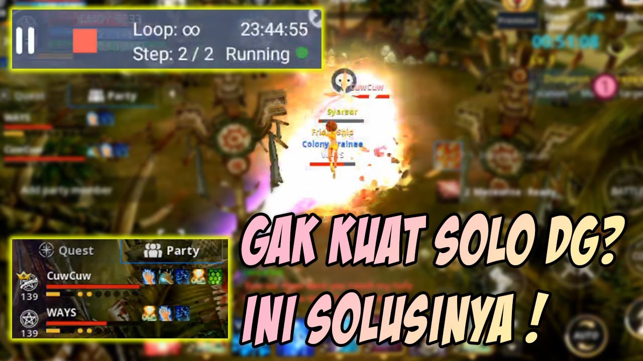 AFK DG Duo Bersama Akun Tuyul. DROP SEHHHHH X2? (nope) Cabal Infinite Combo M SEA
