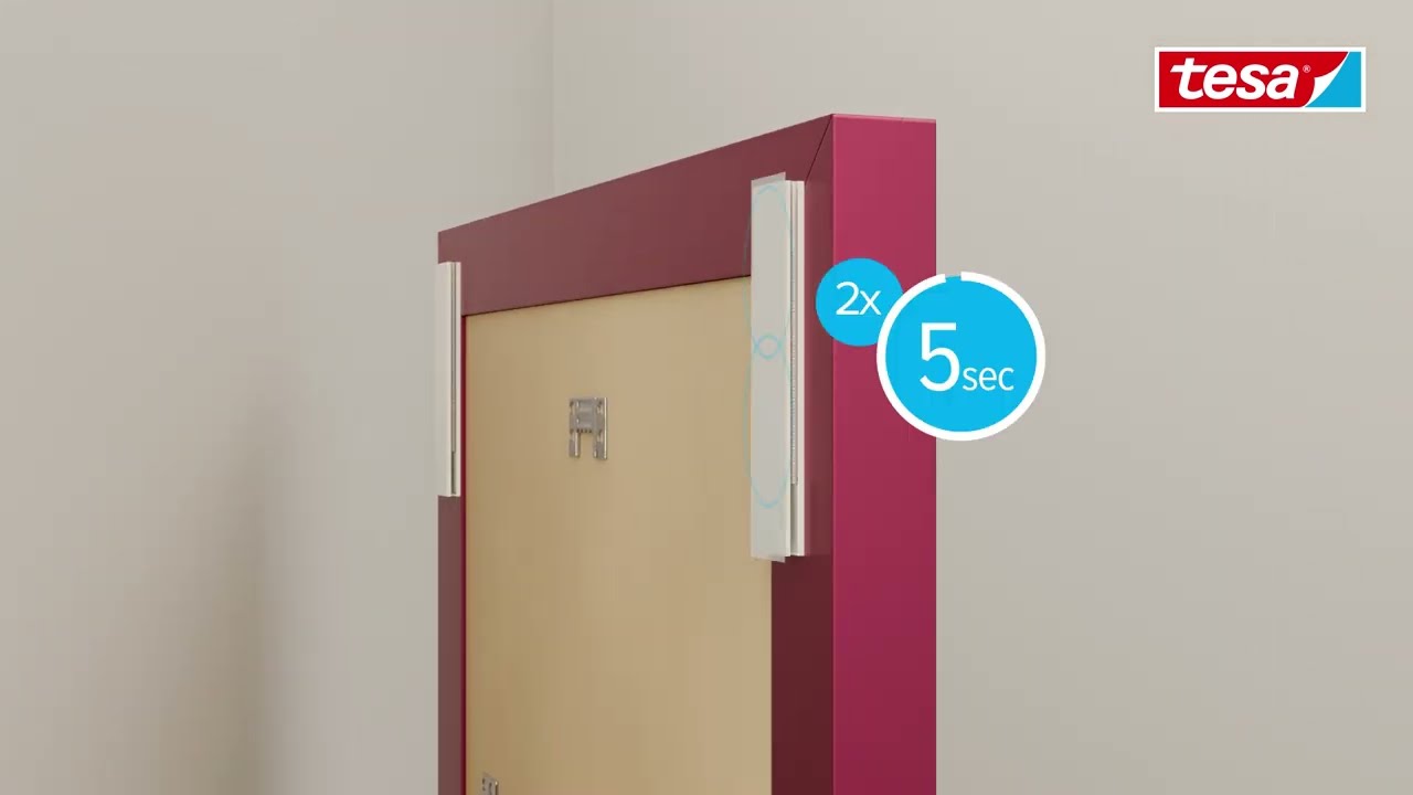 tesa&reg; Powerstrips Click Klett-Klebepads - Anbringung