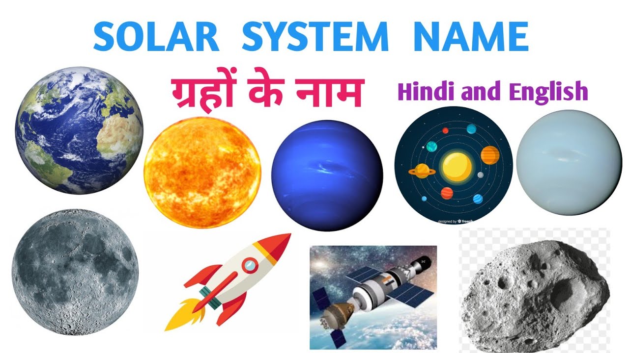 🪐🌎SOLAR SYSTEM NAME|Solar System NAME in English And Hindi| सभी ग्रहों के नाम|Solara System Objects 