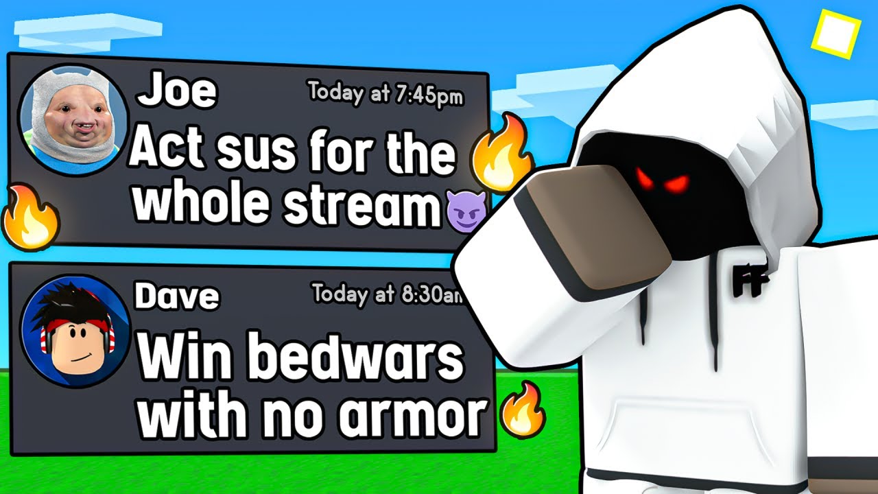 I Did Your RANDOM Bedwars DARES.. (Roblox Bedwars)