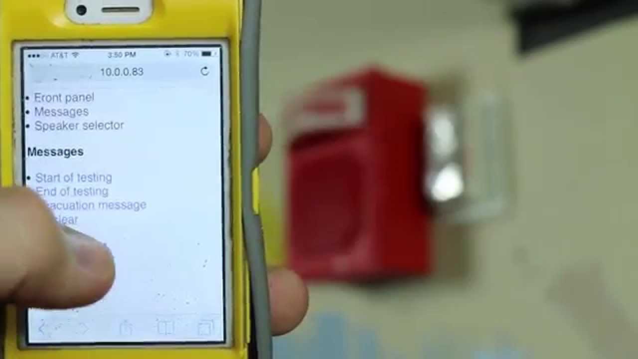 iPhone-controlled voice evacuation prototype!