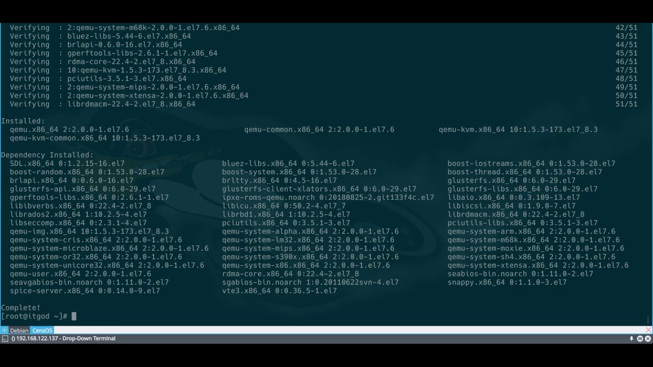 Libvirtd Qemu KVM | Установка в Debian или RedHat подобных операционных системах.