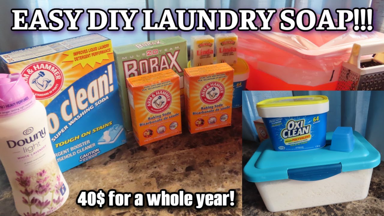 I MADE A YEAR'S SUPPLY OF LAUNDRY SOAP FOR 40$ !!
