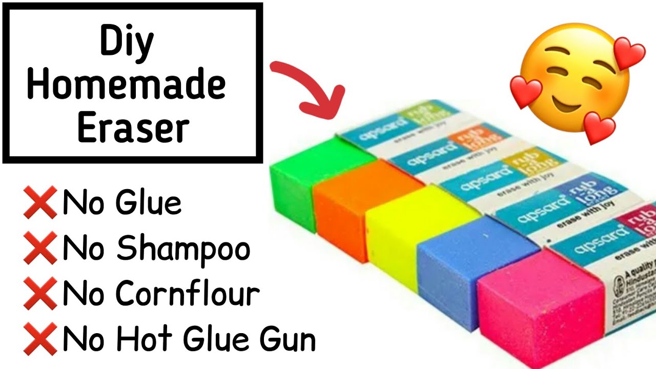 DIY HOMEMADE ERASER WITHOUT GLUE AND CORNFLOUR|How to Make Eraser At Home|Creative Gargi