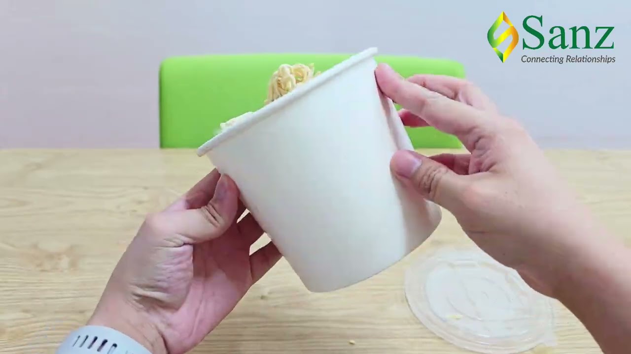 Paper Bowls: BIOGreen Food Packaging: Leaking Proof & Microwave Safe