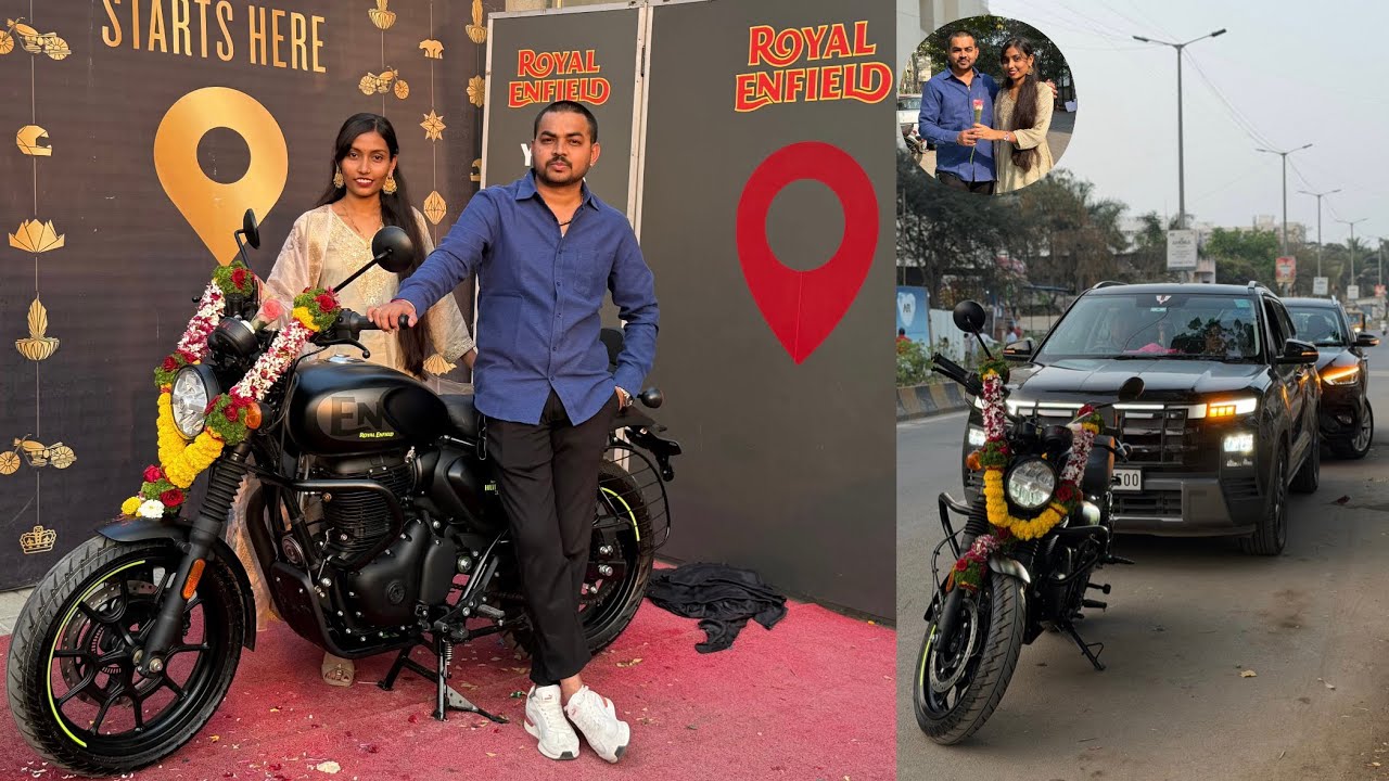 New RE Hunter 350 | New Parking Member | Rose Day | 7500 | Royal Enfield Graphite Gray| Vintage Bike