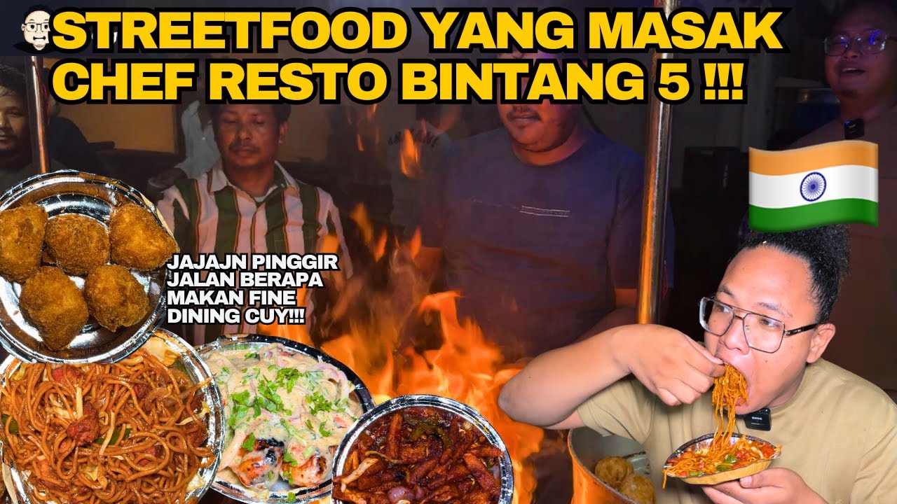 BABAT SEMUA MAKANAN JALANAN INDIA YG MASAK CHEF BINTANG 5 BAH‼️UDAH 10 TAHUN JUALAN TAPI NO KURSI‼️