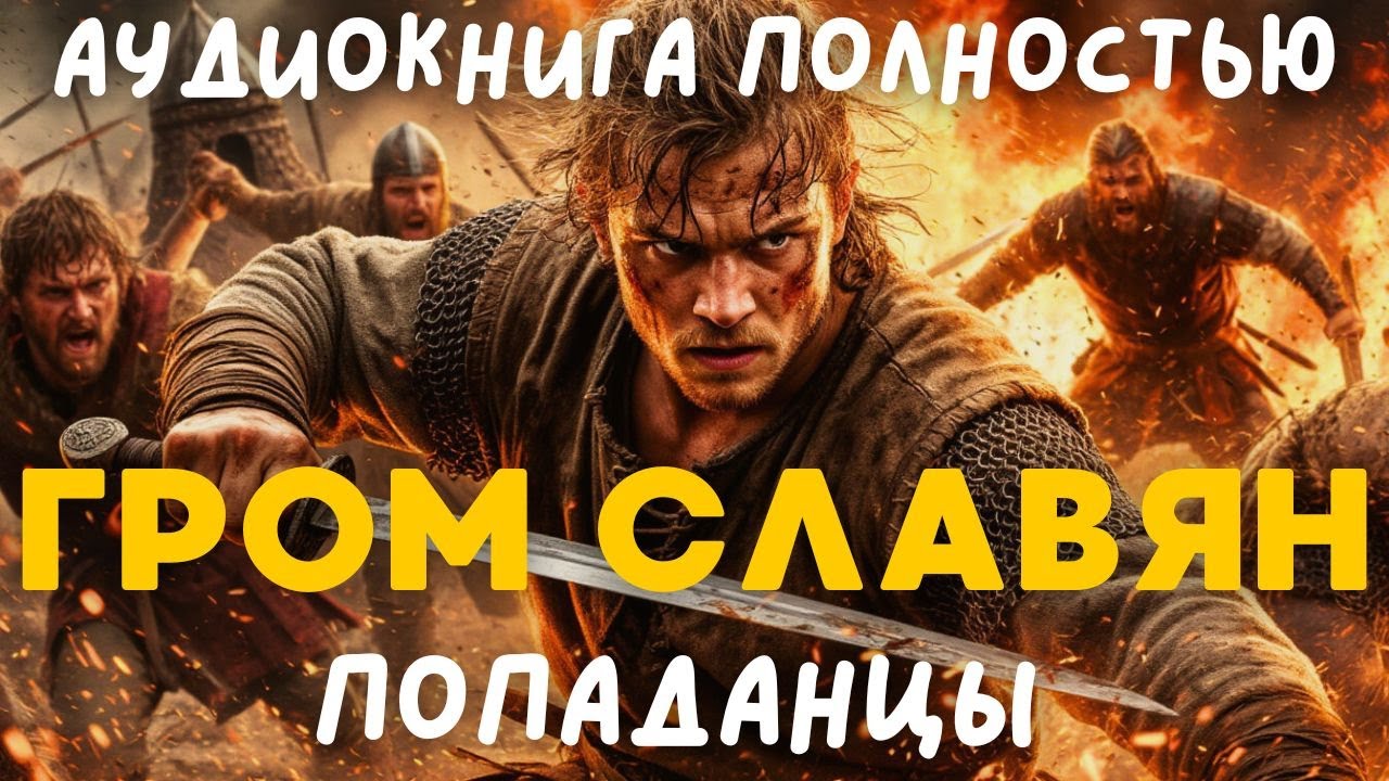 АУДИОКНИГА ПОЛНОСТЬЮ: ГРОМ СЛАВЯН / ПОПАДАНЦЫ