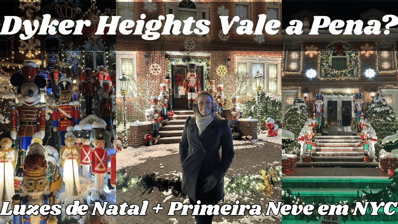 Dyker Heights Vale a Pena? 🎄❄️Luzes de Natal + Primeira Neve em NYC
