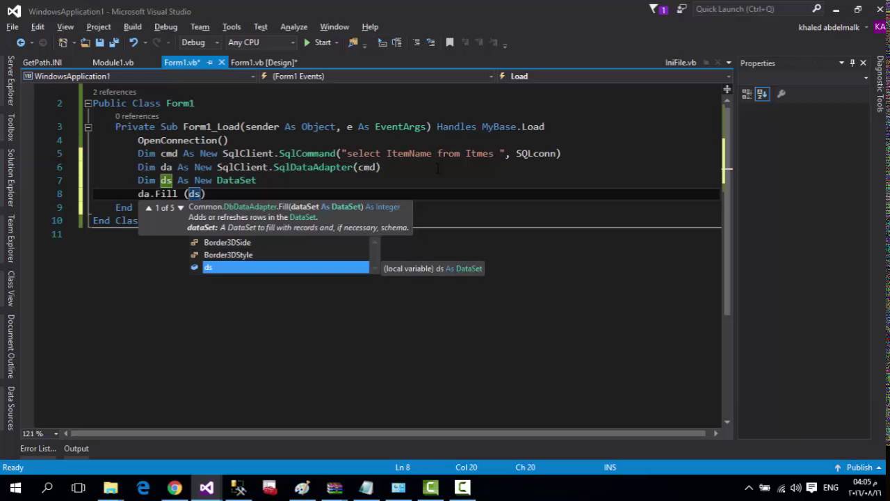 AutoComplete in textbox using data from a SQL Server database