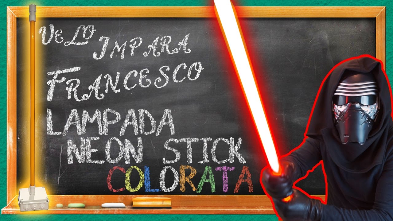 Costruire LAMPADA a forma di SPADA LASER di STAR WARS ⚔ con 30€ DIY [SUB-ENG]