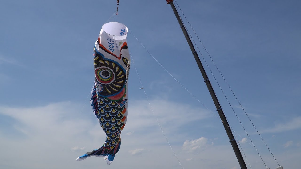 加須市民平和祭のジャンボこいのぼり [4K] (埼玉県加須市) 2019/5/3/PM