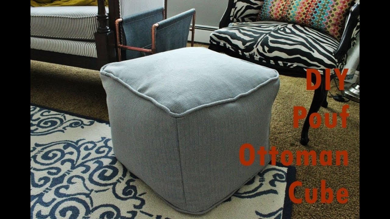 DIY Pouf Ottoman Cube