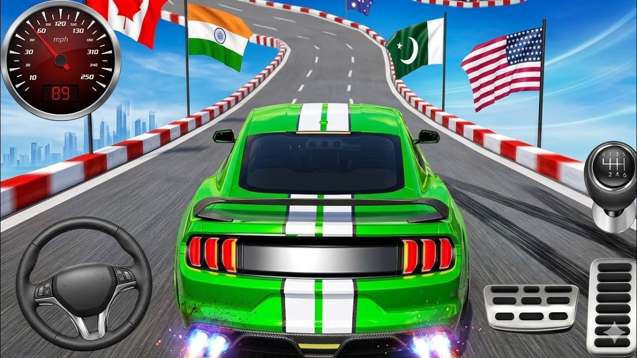 DACIA VOLKSWAGEN FORD BMW CAR COLOR POLICE CAR RACING TRANSPORTING WITH TRUCK GAME. 