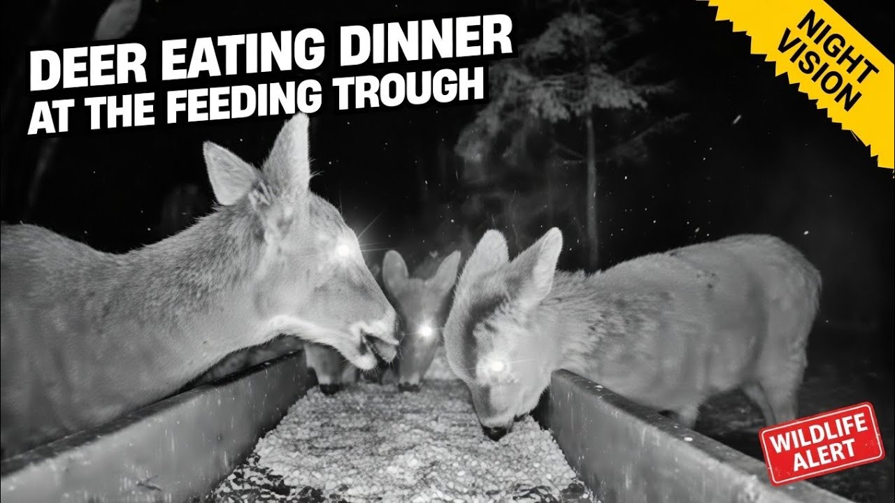Watch Deer Devour Dinner in Total Darkness! Night Cam Magic