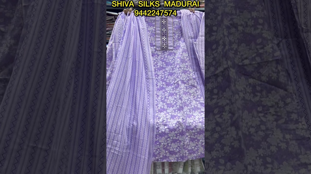 COTTON 3pc CHUDI SET 😊🔥 SHIVA SILKS MADURAI 🎉 
