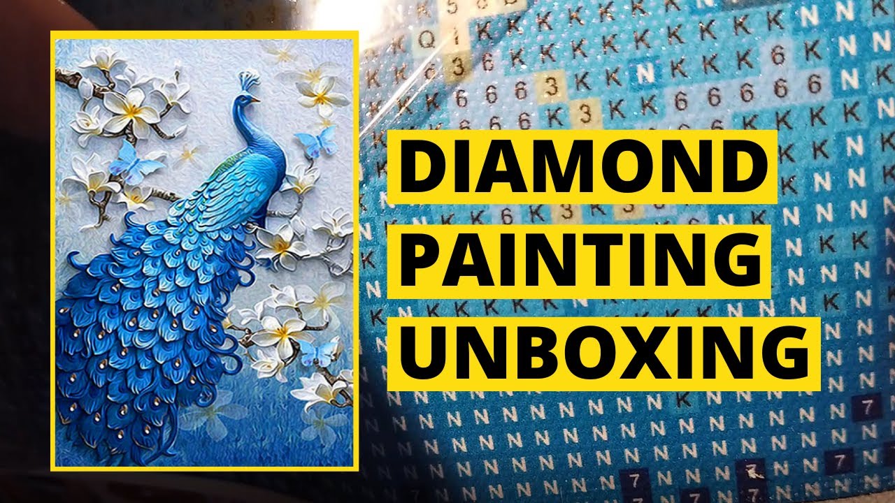 Diamond Painting Unboxing Peacock from Amazon | ASMR no talking