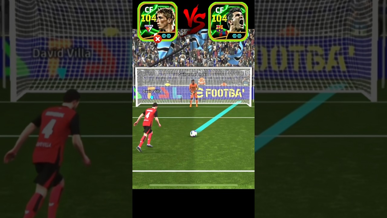 Fernandes Torres vs David villa Fake penalty challenge 🥶☠️#efootball #pesofficial #pesreview