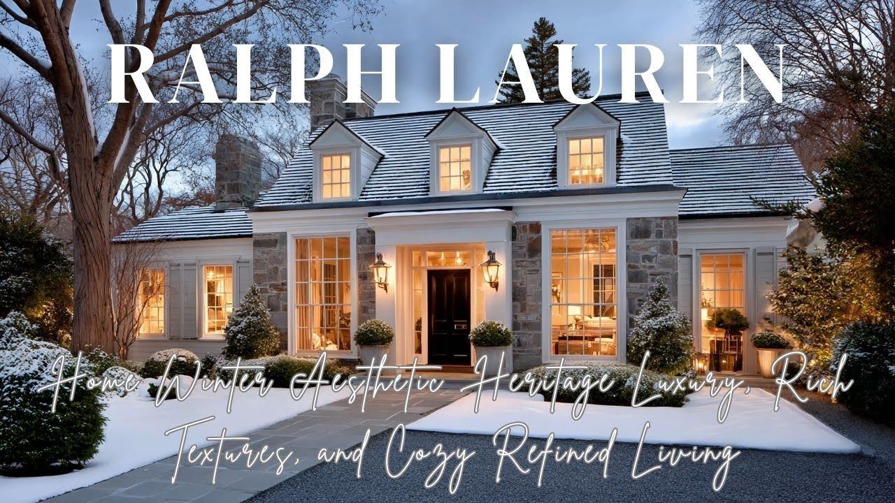 Ralph Lauren Home Winter Aesthetic  Heritage Luxury, Rich Textures, and Cozy Refined Living
