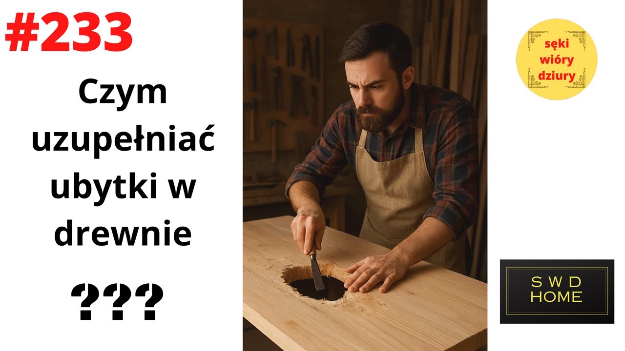 #233 Czym uzupełniać ubytki w drewnie. Szpachla. Żywica. Masy.