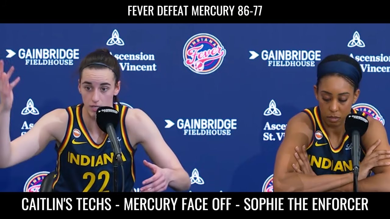 Технические фолы в матче Fever и Mercury &mdash; Кейтлин Кларк &mdash; Софи Каннингем