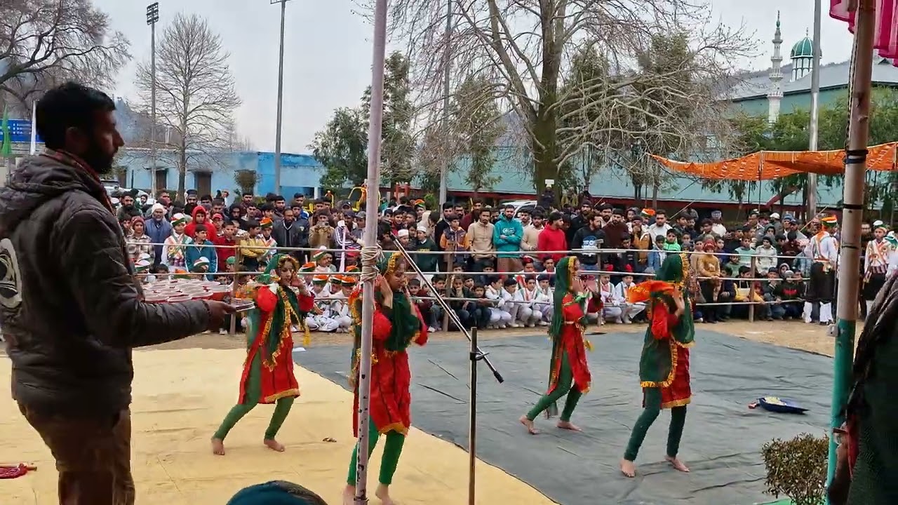 Republicday celebration by students of GHS MANJAKOTE
