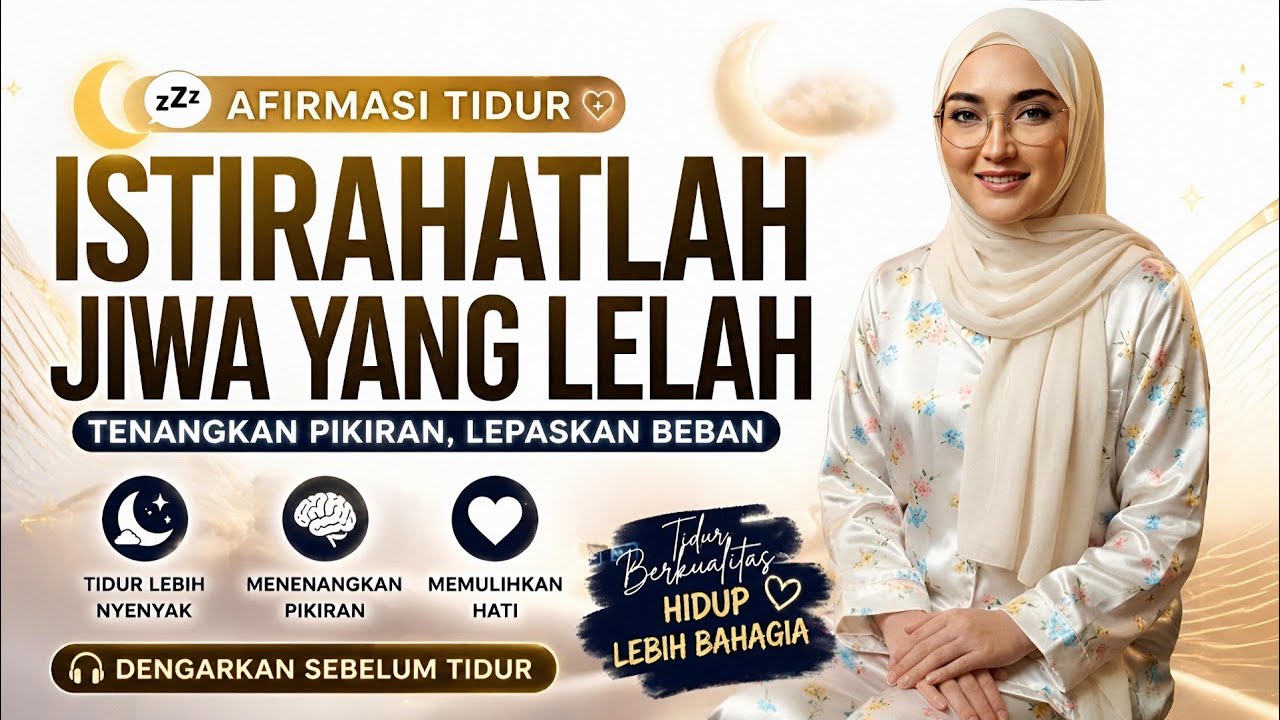 Istirahatlah: Afirmasi Tidur & Doa Penenang Hati | Suara Alam Asli (Tanpa Musik)