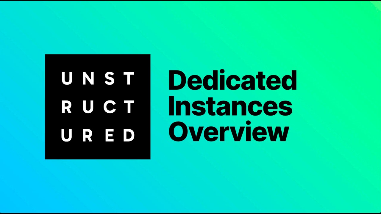 Unstructured Dedicated Instances Overview