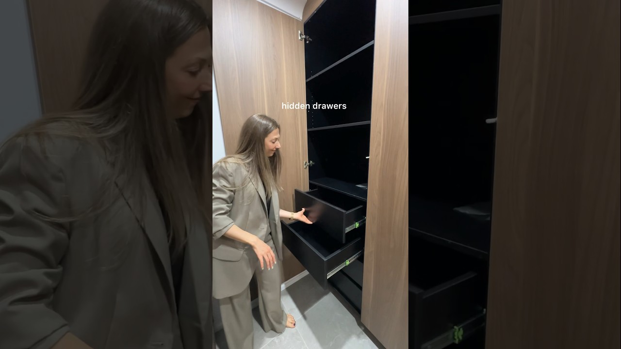 WALK-IN-ROBE TOUR | Sydney Australia | handleless cabinets | minimalistic design #interiordesigner