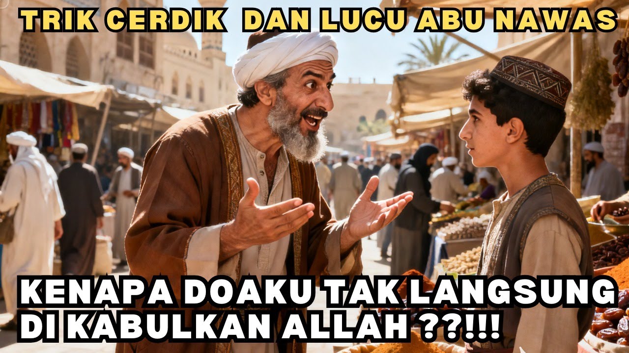 ABU NAWAS JAWAB PERTANYAAN PERDAGANG: DOAKU KOK GAK LANGSUNG DIKABULKAN ALLAH?!!! #kisahabunawas