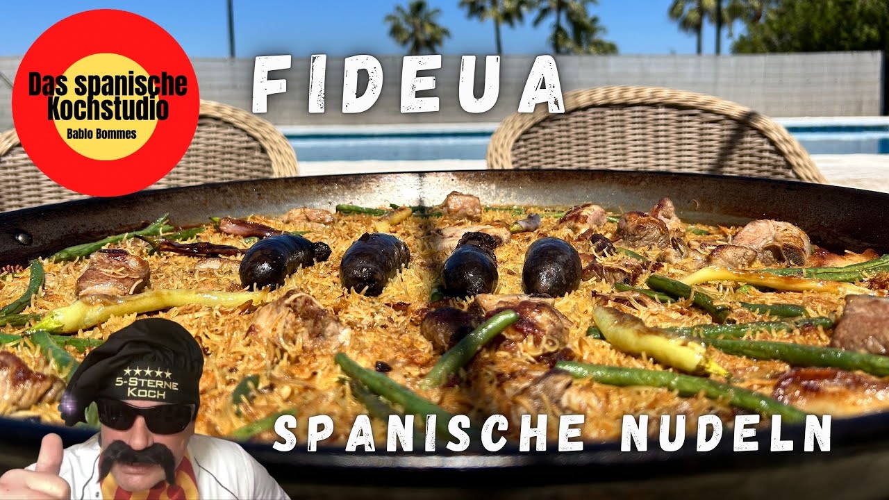 Fideu&aacute; mit H&auml;hnchen, Schweinerippen und gr&uuml;nen Bohnen