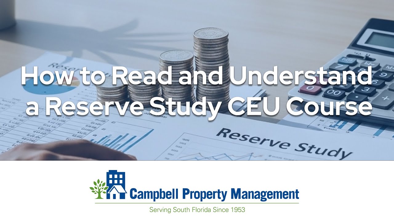 How to Read and Understand a Reserve Study CEU Course