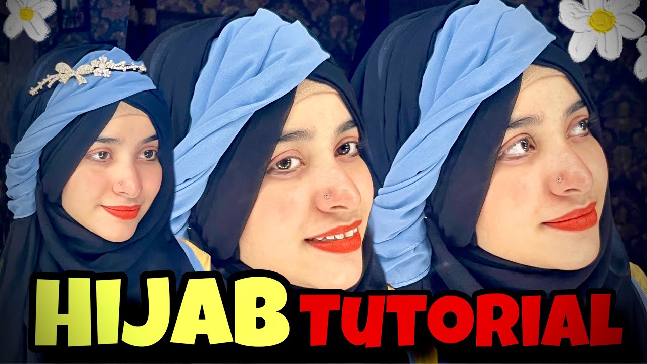 Laiba Fatima Eid spical Hijab Tutorial Beutifull style