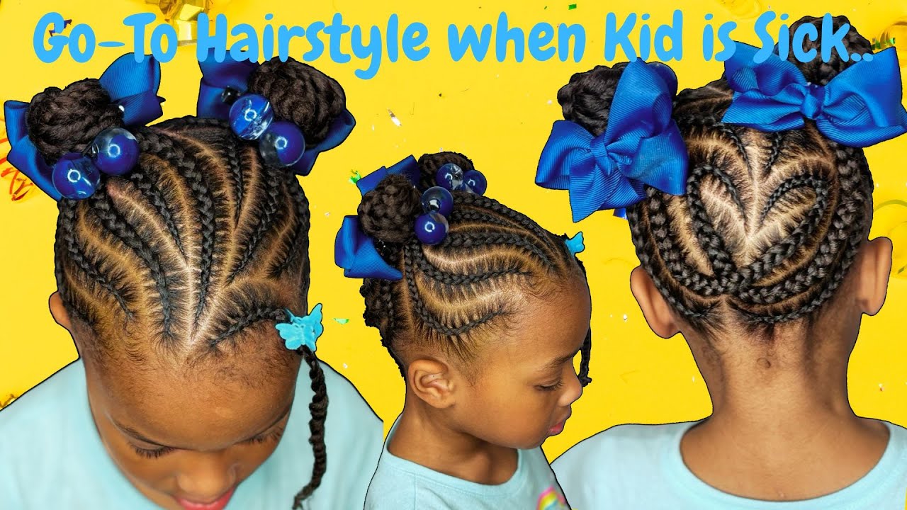 Doing a Kid Hair while Sick | Protective Natural Kids Hairstyle