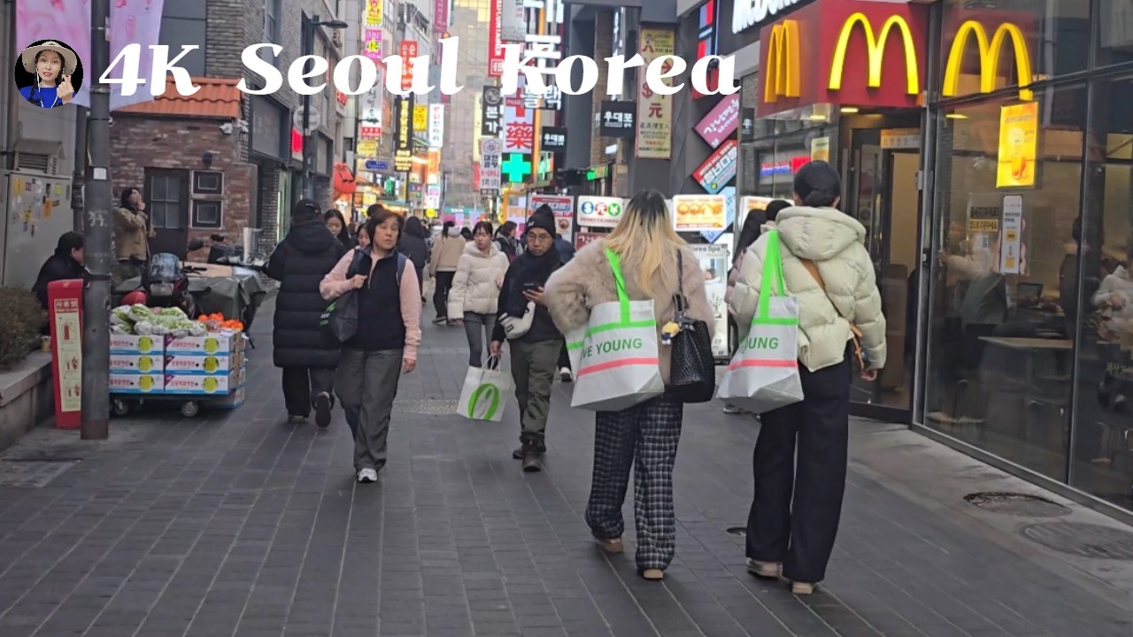 4K Walking Tour – Friday Evening Life in Seoul, Korea
