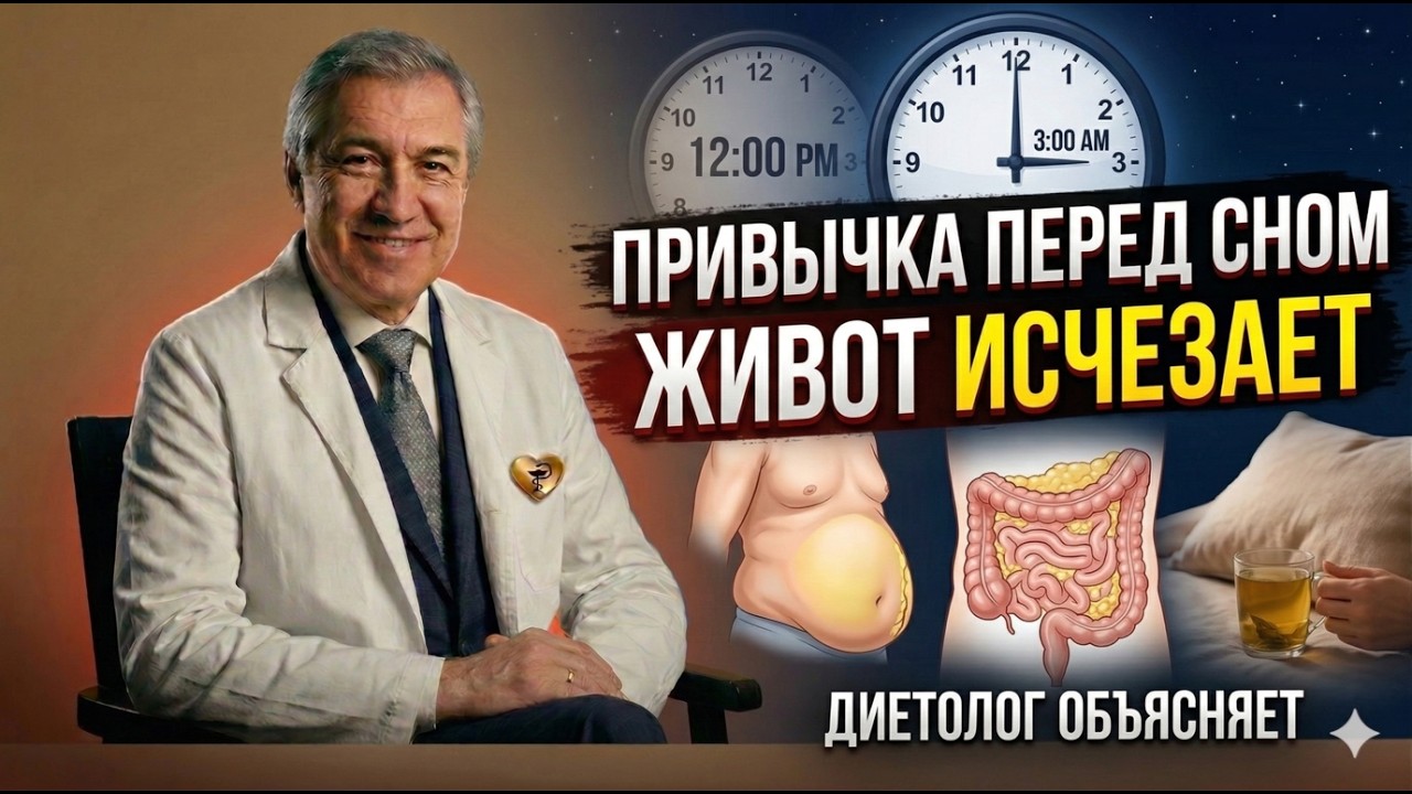 1 ПРИВЫЧКА ПЕРЕД СНОМ — И ЖИВОТ ИСЧЕЗАЕТ! Висцеральный жир сгорает после 55
