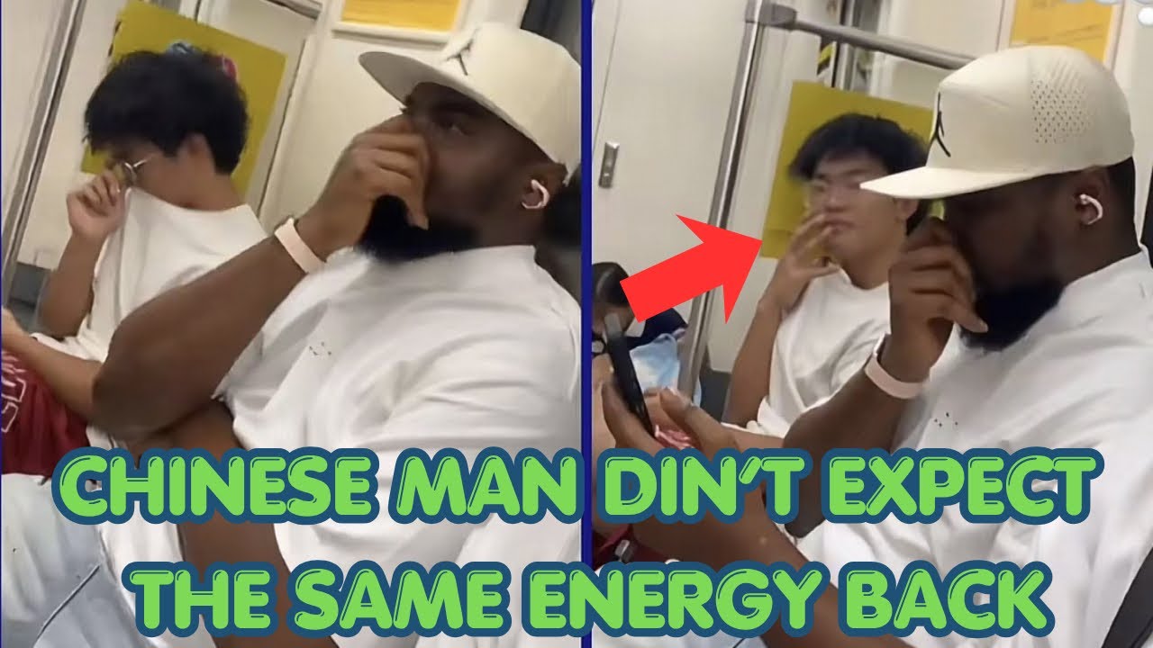 Chinese Man Covered His Nose On A Blk Man Then Got the Same Energy Back 😳. 