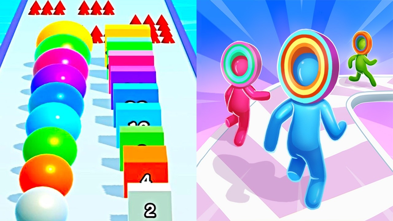 Jelly Run 2048 VS Layer Man 3D - All Levels Gameplay Android iOS Ep 1