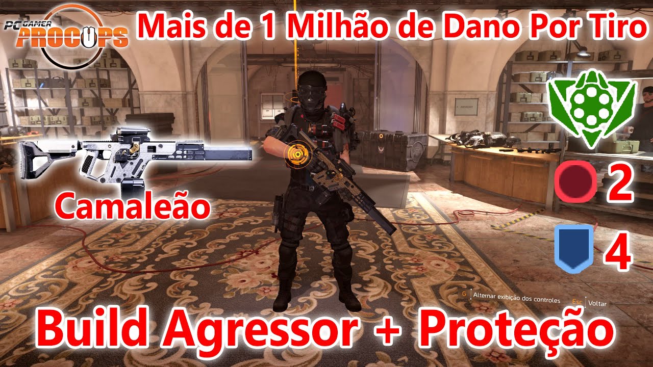 Build Agressor + Proteção - Mais de 1 Milhão de Dano - Melhor DPS do Jogo - The Division 2