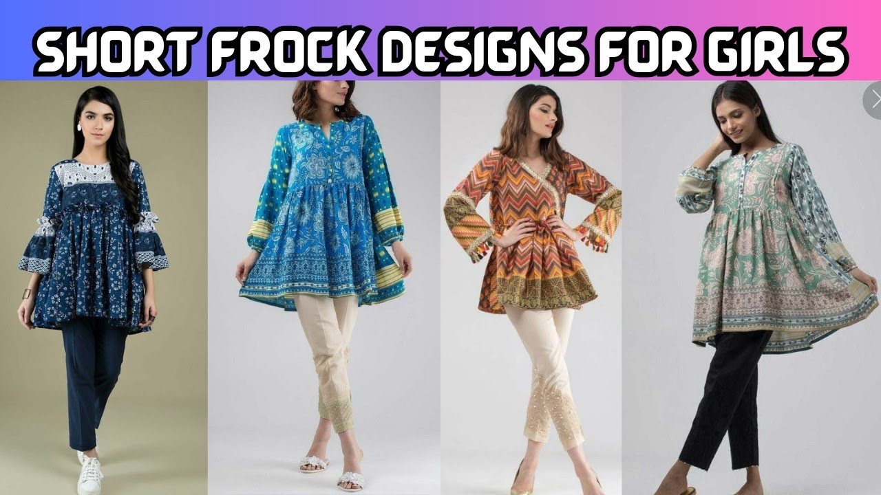 trending short frock design for girls //frock designs ideas 2023 @faizafashion0786.