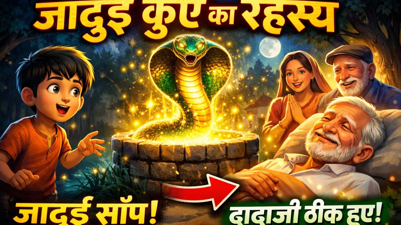 जादुई कुएँ का रहस्य 😱 | एक बहादुर लड़के और जादुई नाग की कहानी | Hindi Moral Story #viral 