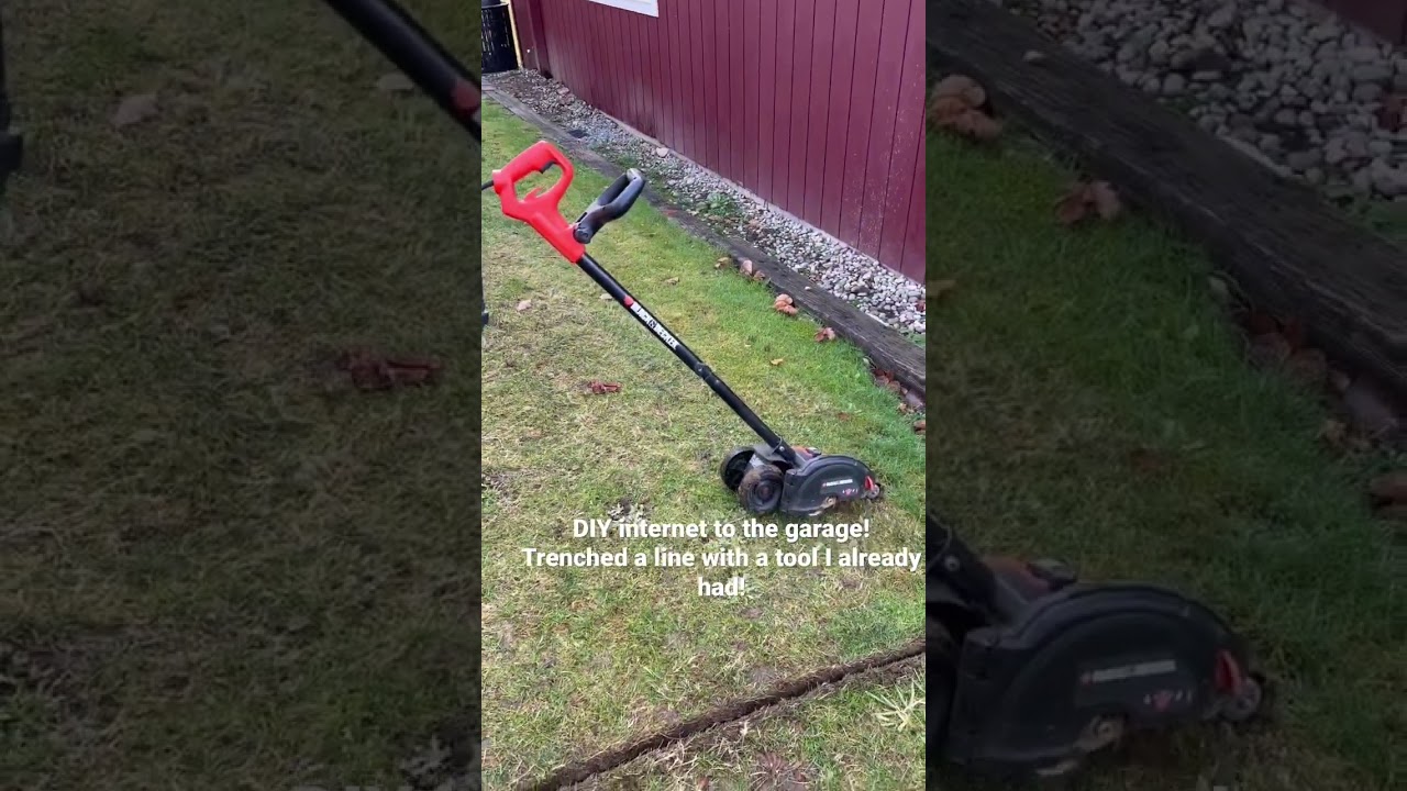 DIY INTERNET HACK #trencher #diy #yardhack