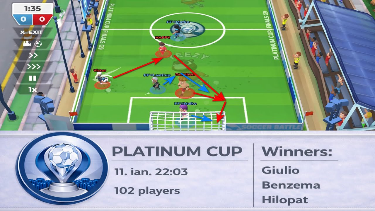 Soccer Battle 2nd Platinum Cup of January 2026 - Full path of the winner team