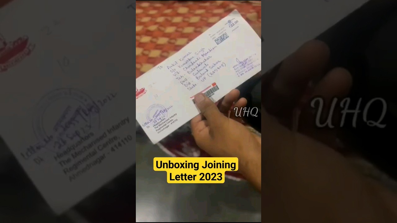 Unboxing Joining Letter 2025 | Army Joining letter #Joining #Letter #Army #indianarmy #shorts