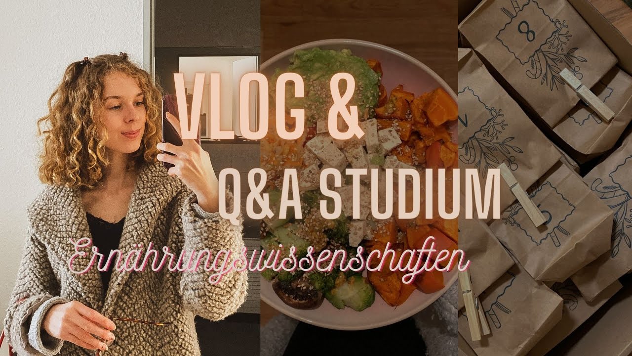 Vlog // Q&A Studium Ernährungswissenschaften, VeganBox Adventskalender, Food Inspo 🎄📚🍫