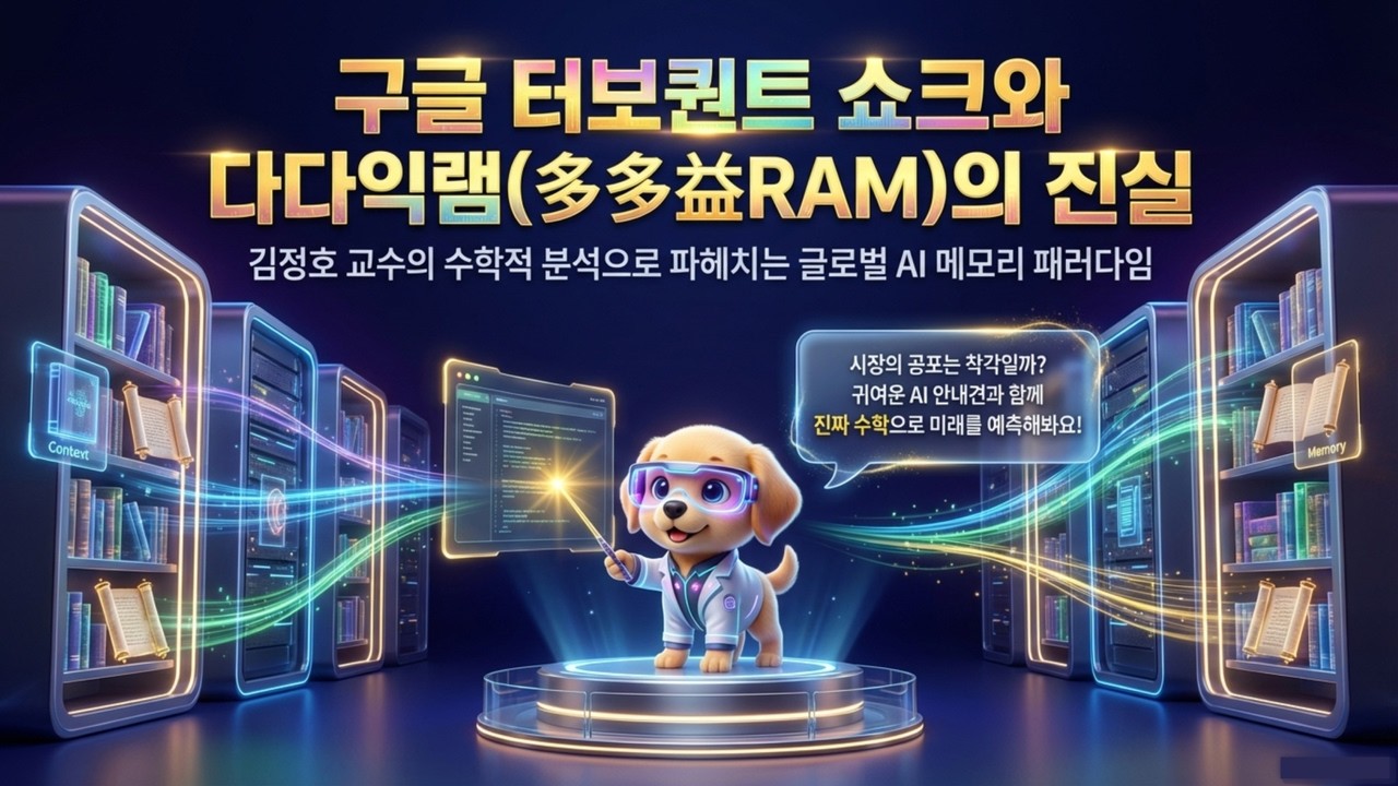 AI 시대 '다다익램'은 끝났다? 아니, 이제부터 시작입니다: 터보퀀트와 KV 캐시의 비밀 | AI가 메모리를 덜 쓴다는 치명적 착각